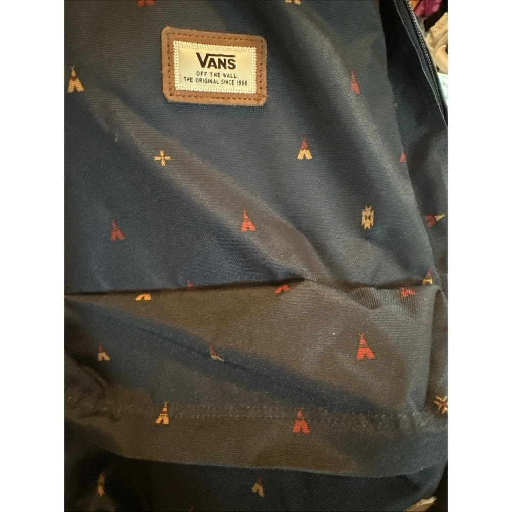Vans Old Skool II Backpack in a True Native pattern Teepee Dark Blue EUC